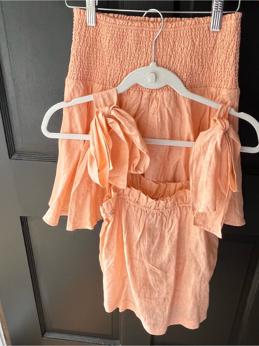 J. Crew Peach/Pale Coral Two-Piece Skirt Set